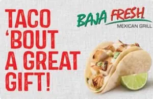 Baja Fresh credit $5.00, United States