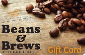 Beans & Brews credit $25.00, United States