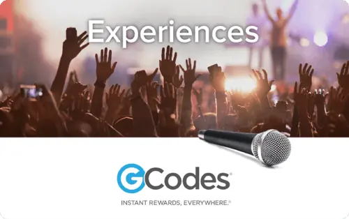GCodes Global Experiences credit $25.00, United States