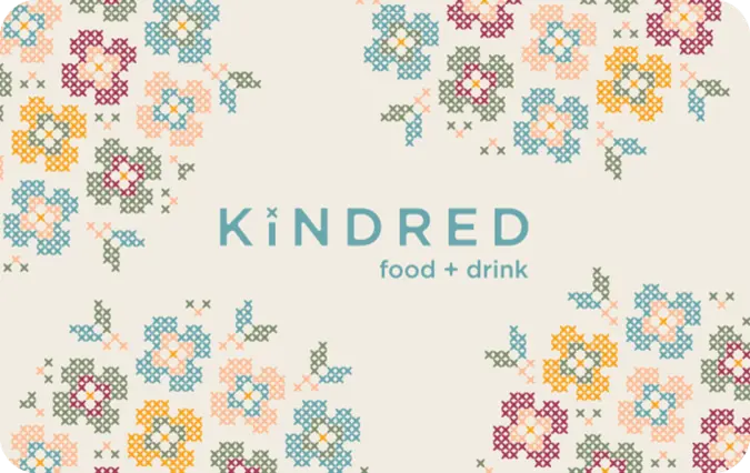 Kindred Food and Drink credit $50.00, Canada